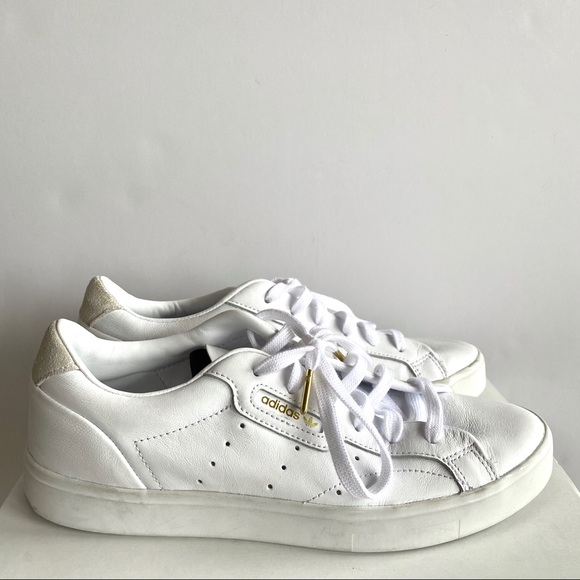 sleek leather sneaker adidas